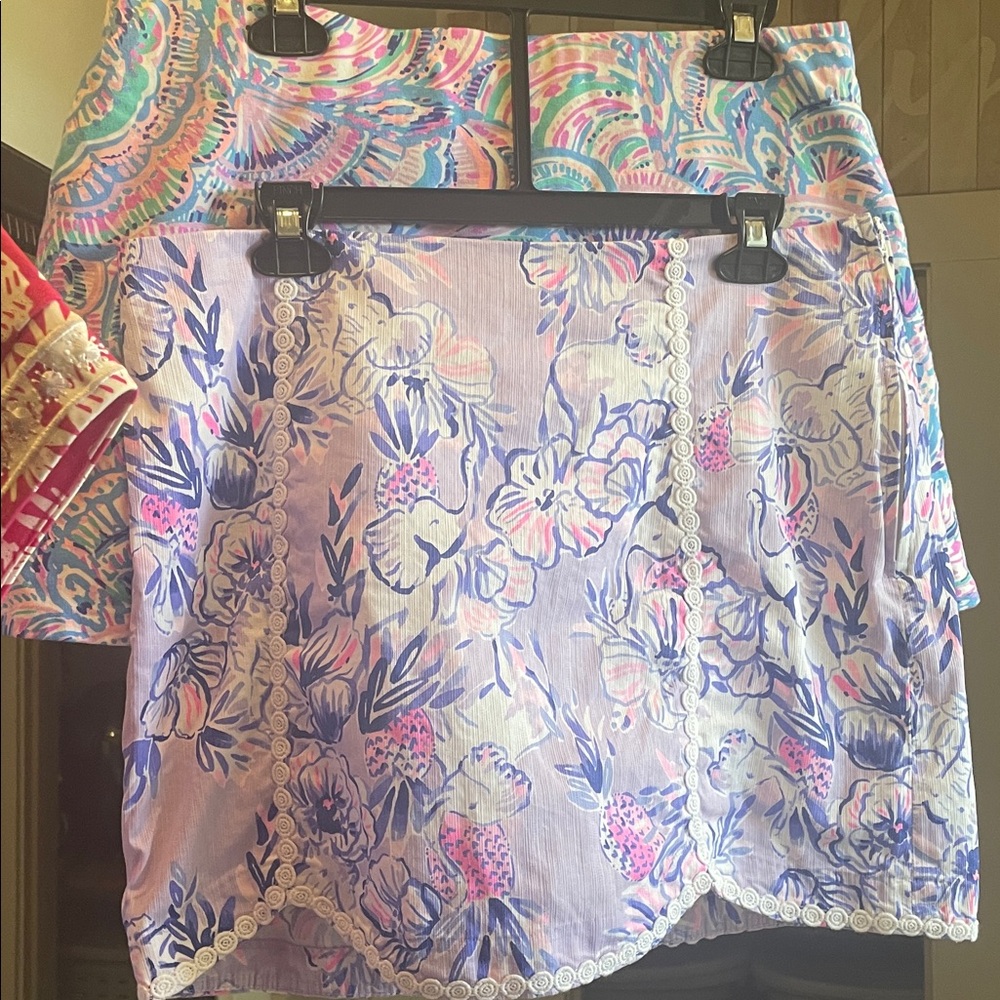 Lilly Pulitzer Pastel Floral Mini Skirt